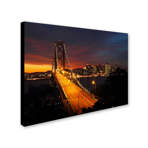 Pierre Leclerc 'Bay Bridge' Canvas Art,16x24